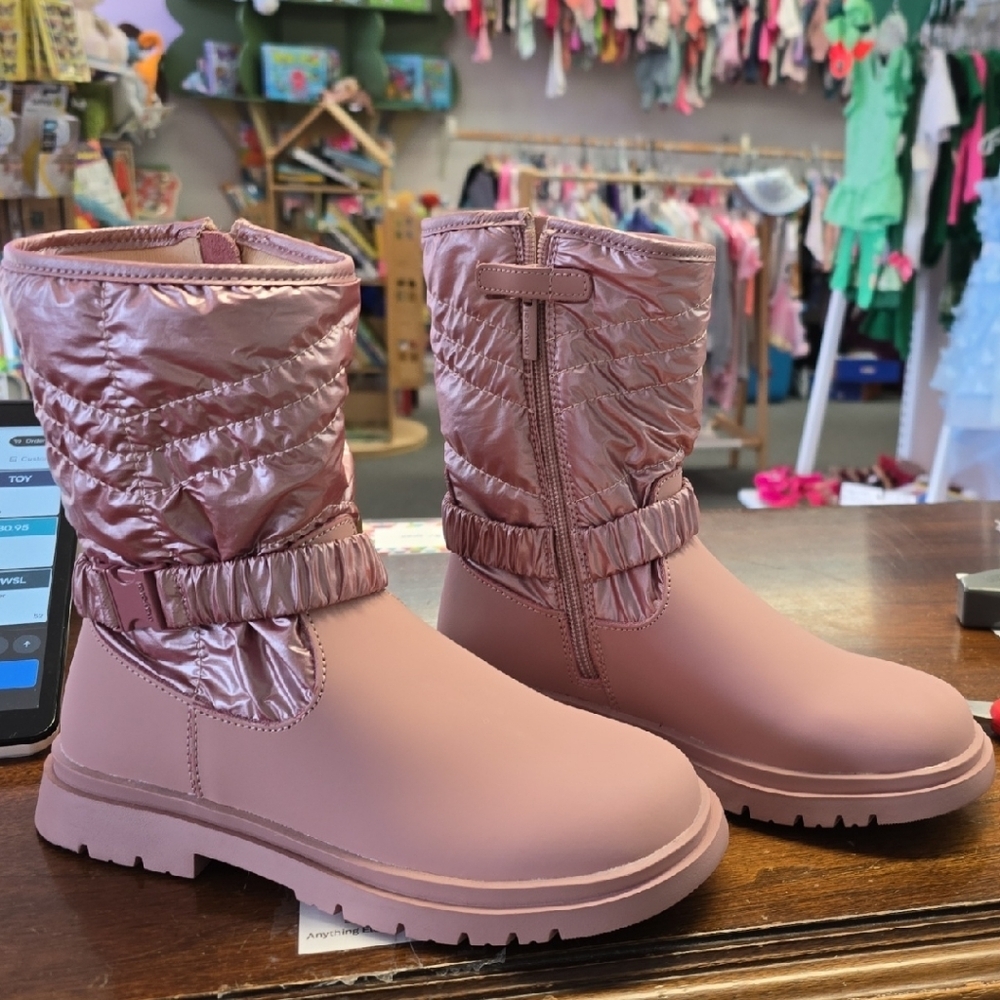 Mayoral Metallic Pink Winter Boots NWT